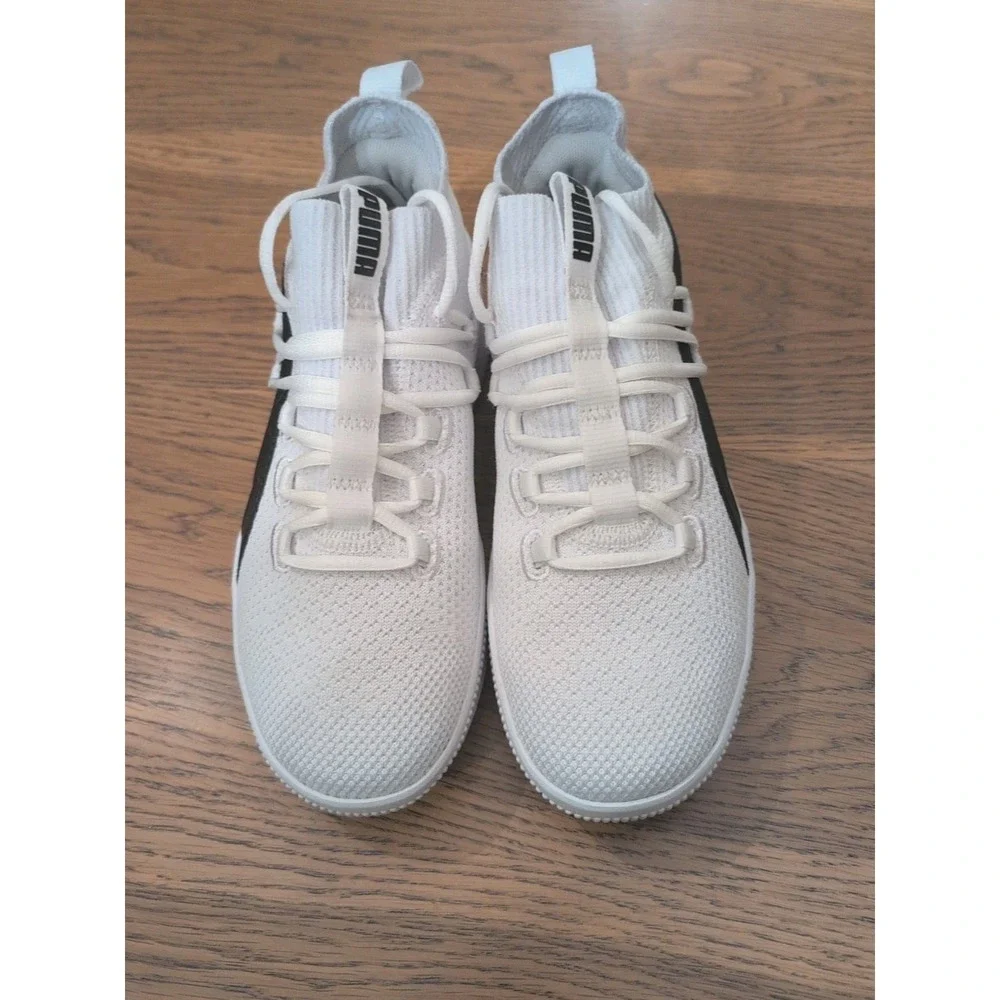 Puma‎ Clyde Court Jr Casual Sneakers White Black Boys Size 5